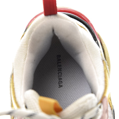 Balenciaga Mesh Nubuck Womens Triple S Sneakers 39 White Gris Jaune Rose 7 of 9