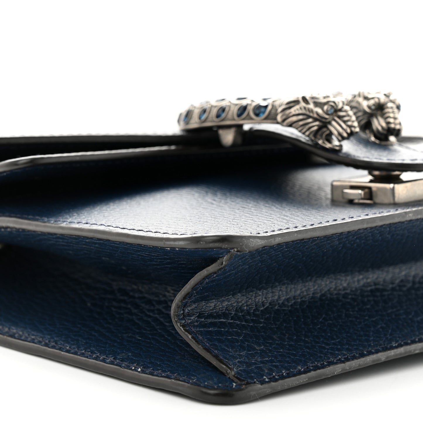 Dollar Calfskin Crystal Mini Dionysus Shoulder Bag Blue Agata Montana Sapphire