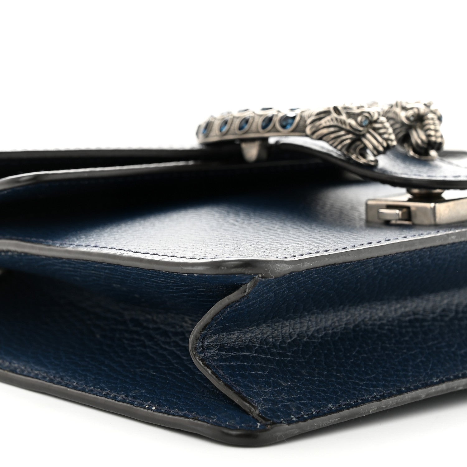 Gucci Dollar Calfskin Crystal Mini Dionysus Shoulder Bag Blue Agata Montana Sapphire 9 of 10