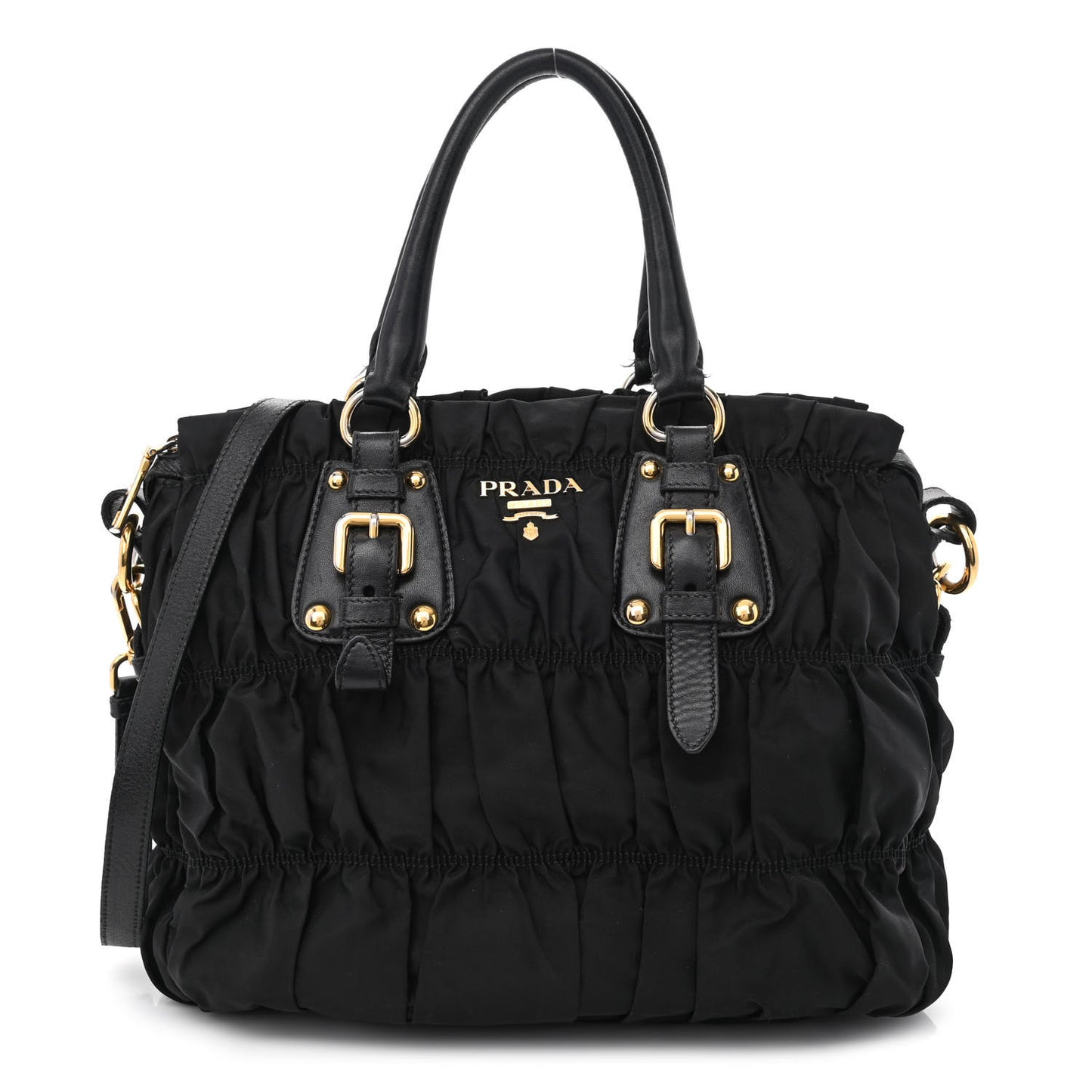 Tessuto Nylon Gaufre Tote Black