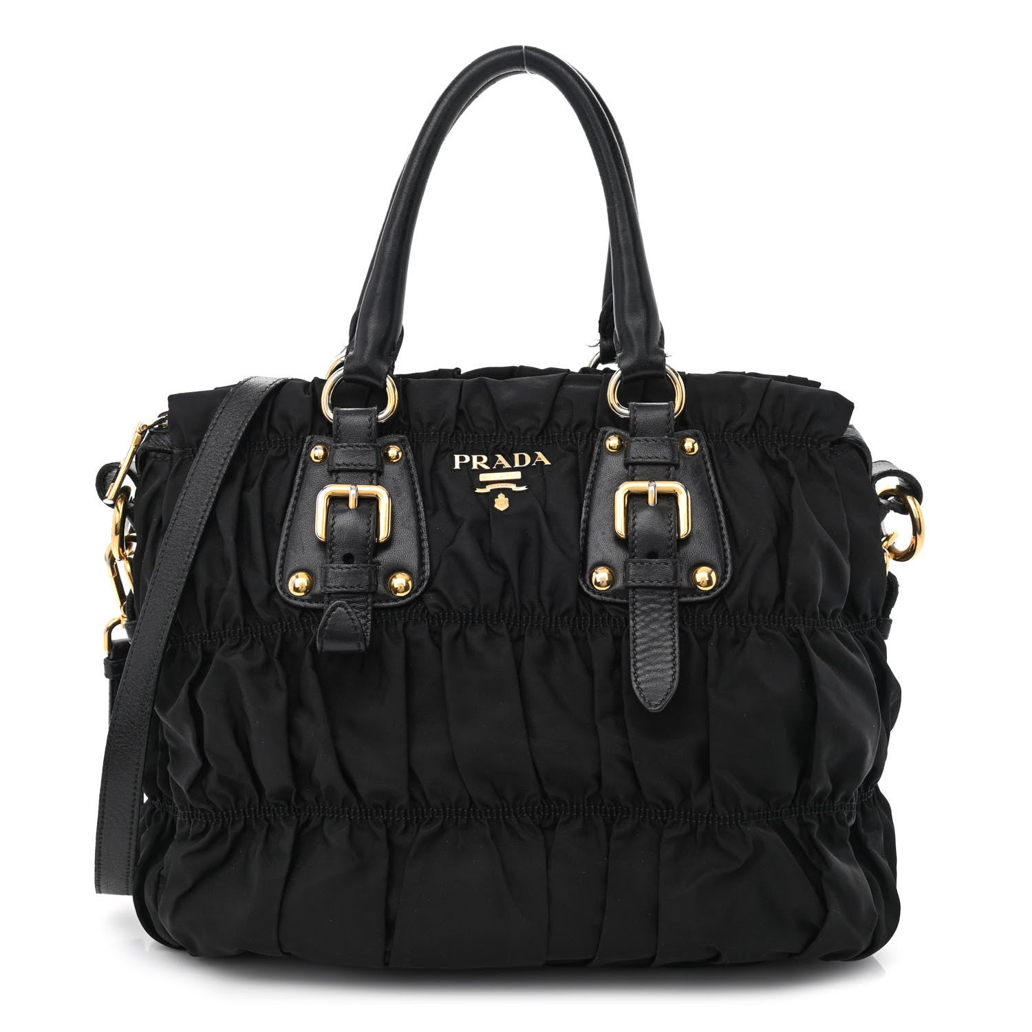 Prada Tessuto Nylon Gaufre Tote Black 1 of 13