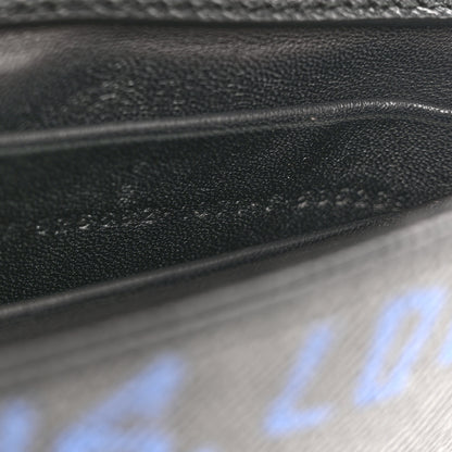Balenciaga Grained Calfskin Graffiti BB Chain Wallet Black Bleu Violet 8 of 13