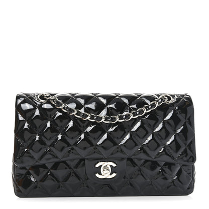 Chanel Patent Quilted Medium Double Flap Black 1 of 11