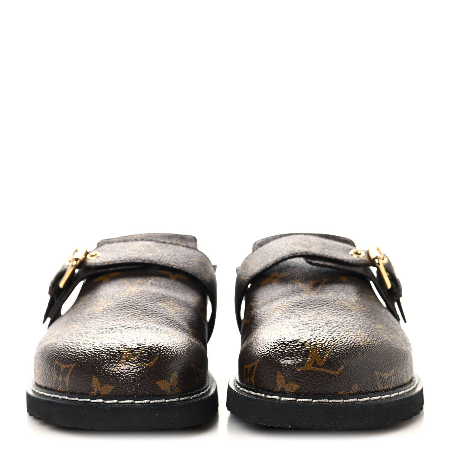 Louis Vuitton Patent Monogram Womens Cosy Flat Comfort Clog Mules 39 Brown 3 of 9