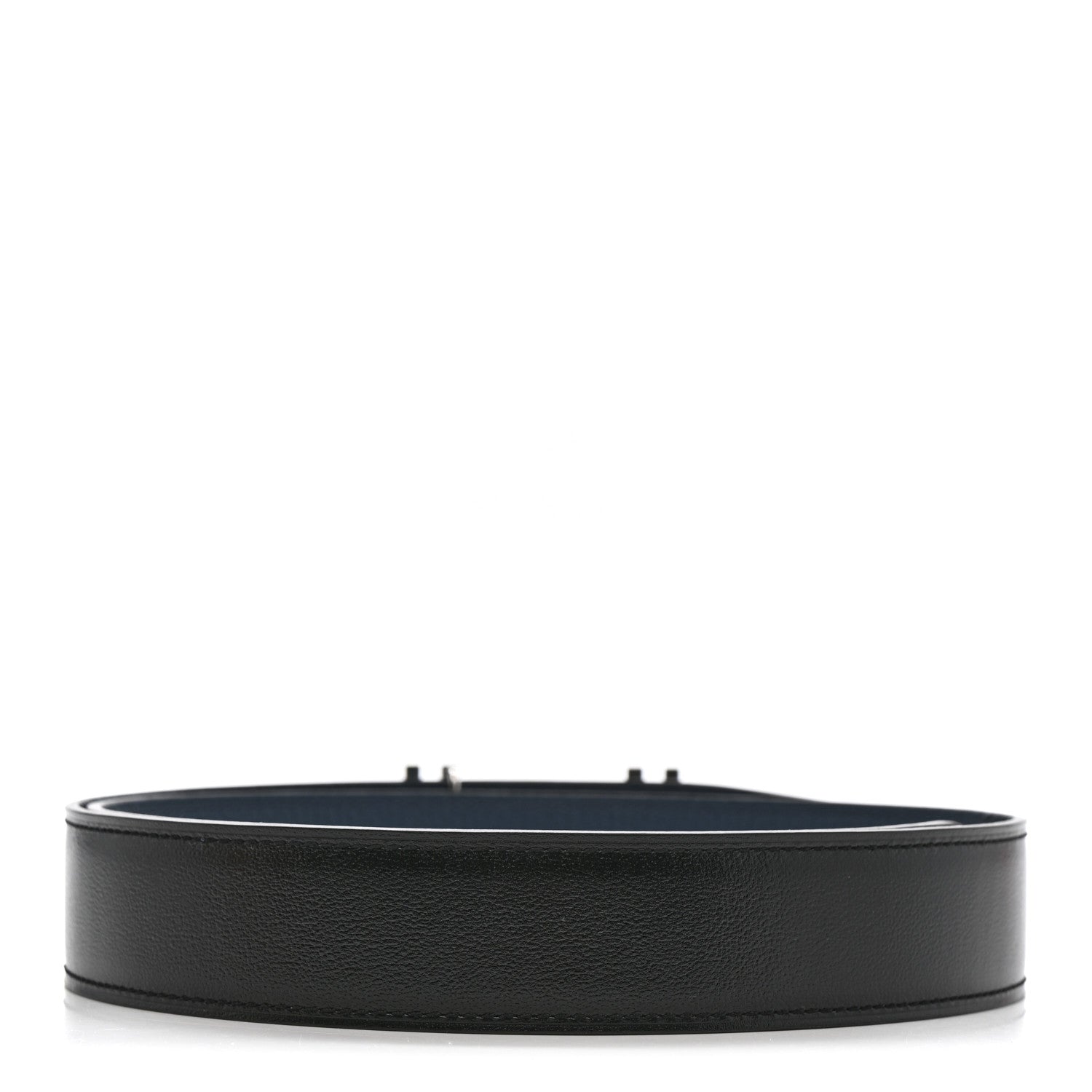 Hermes Box Togo 32mm Au Carre H Belt 85 34 Black Bleu de Prusse 3 of 8