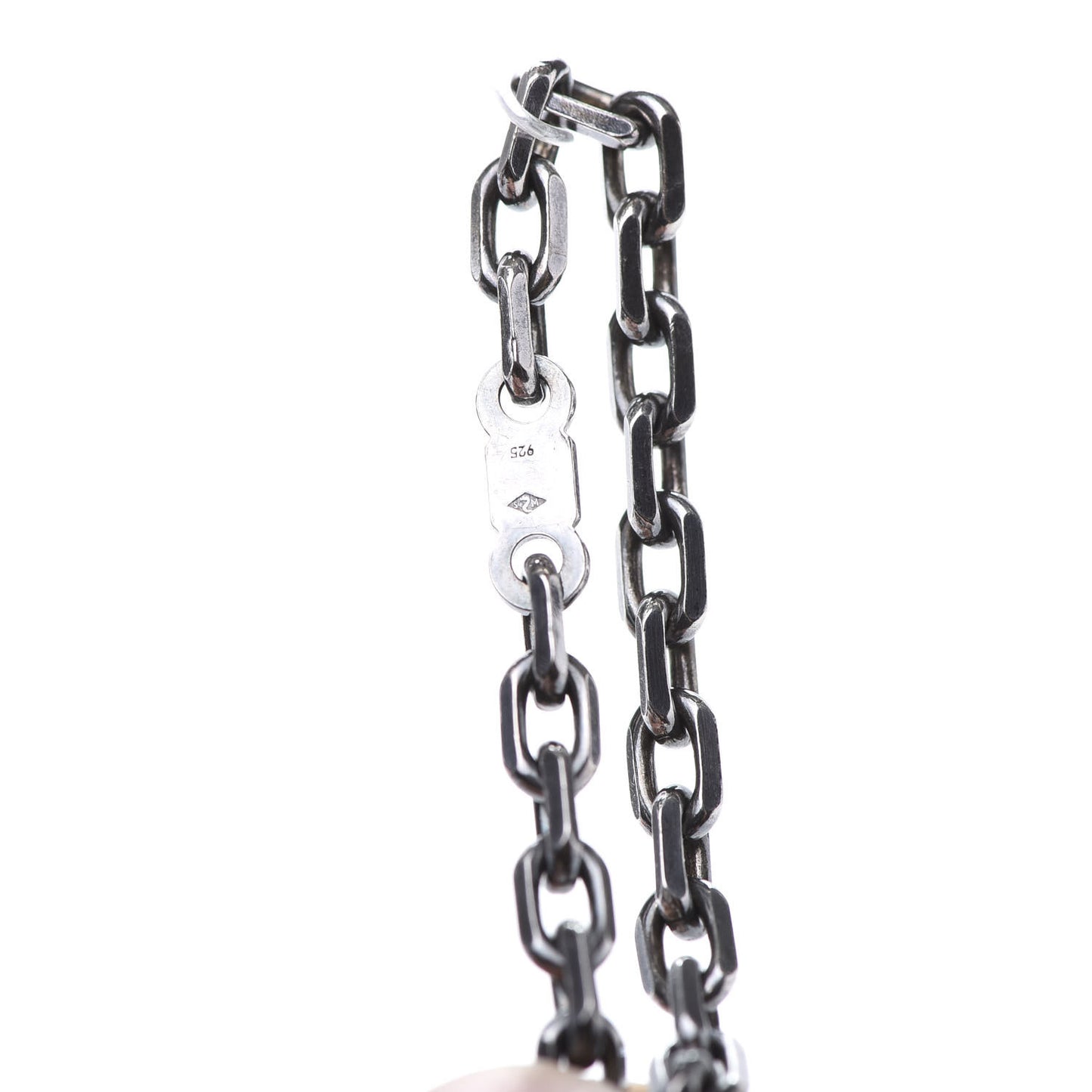 Sterling Silver Swift Chevre Orange Key Chain Bag Charm Orange