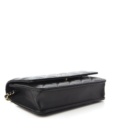 Chanel Caviar Quilted Wallet On Chain WOC Black 4 of 10