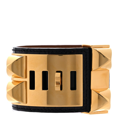 Hermes Shiny Alligator Collier de Chien CDC Bracelet S Black 2 of 7