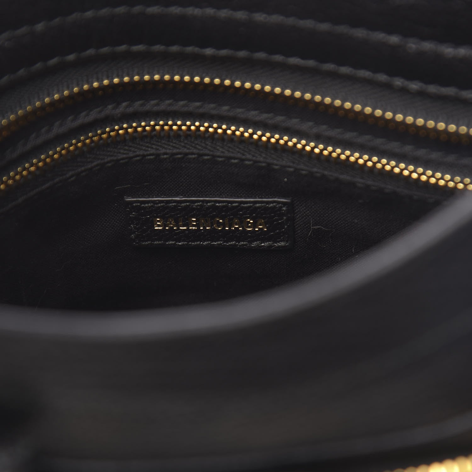 Balenciaga Chevre Gold Metallic Edge Hardware Mini Cityscarf Black 5 of 11
