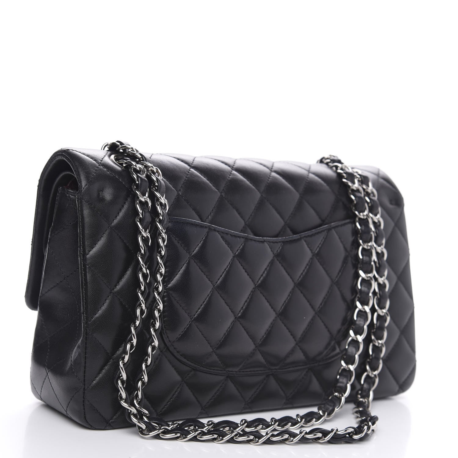 Chanel Lambskin Quilted Medium Double Flap Black 3 of 15
