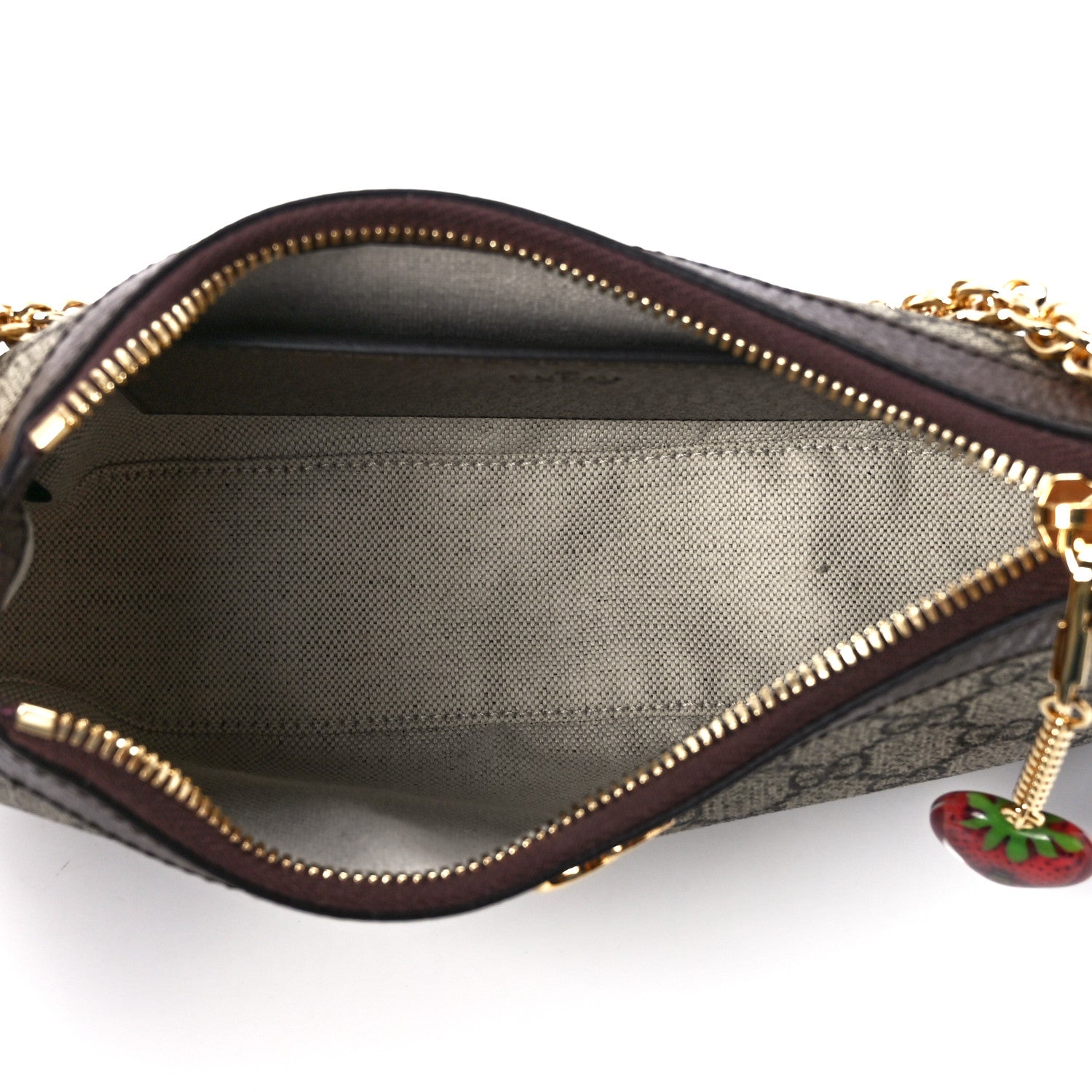 Gucci GG Supreme Monogram Textured Dollar Calfskin Web Small Ophidia GG Handbag Beige Ebony New Acero 5 of 11