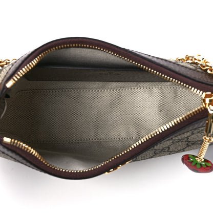 Gucci GG Supreme Monogram Textured Dollar Calfskin Web Small Ophidia GG Handbag Beige Ebony New Acero 5 of 11