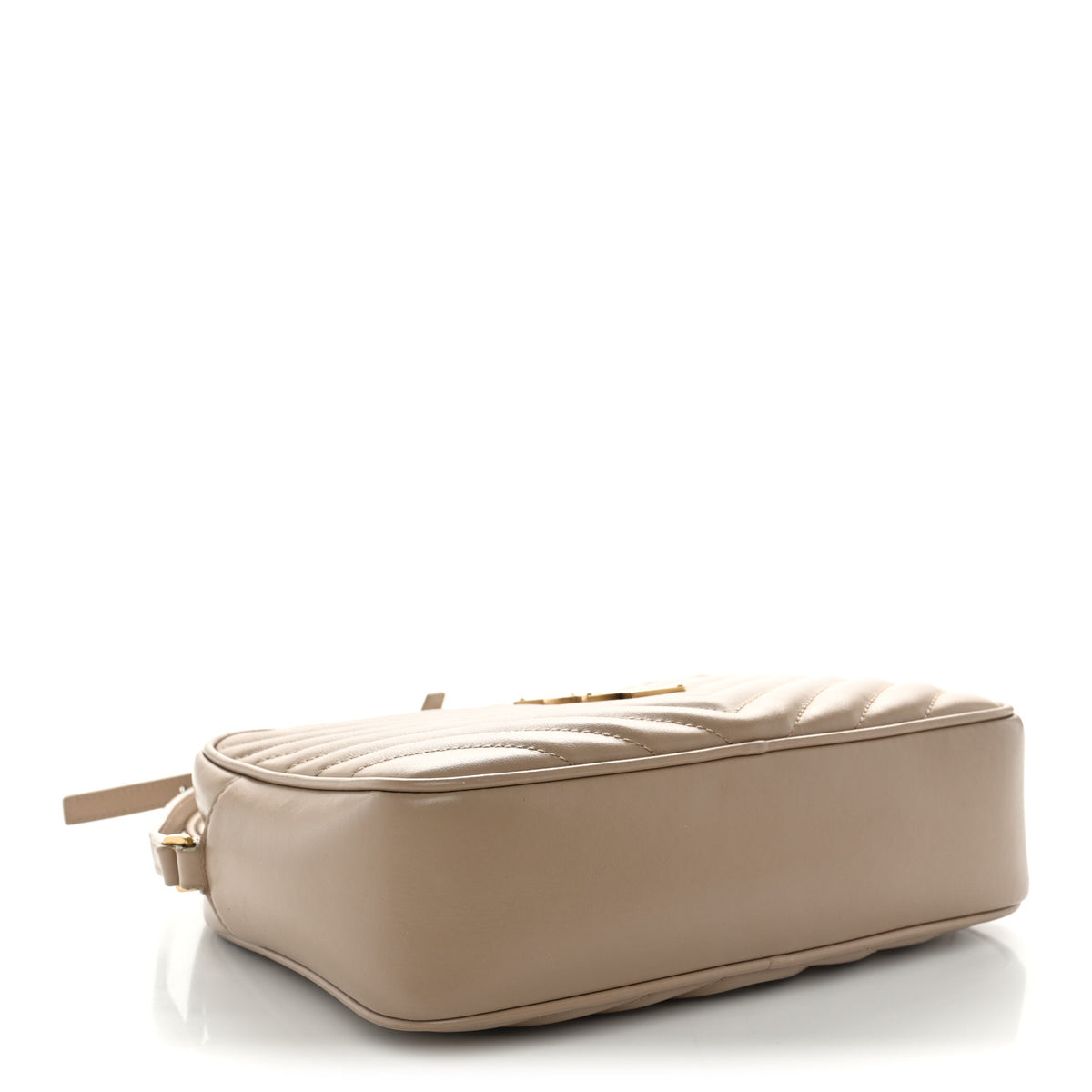Saint Laurent Calfskin Matelasse Monogram Lou Camera Bag Dark Beige 4 of 12