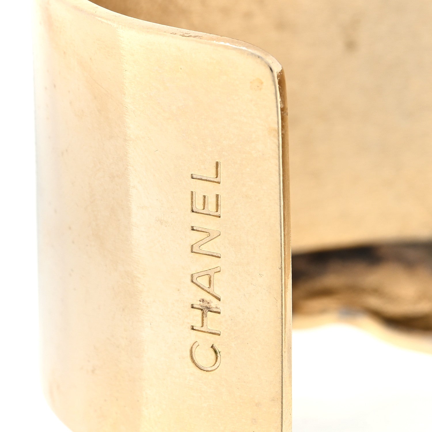 Chanel Metal Enamel Camellia CC Bracelet Light Gold 3 of 3