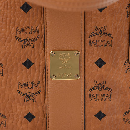 MCM Visetos Medium Liz Reversible Shopper Tote Cognac 10 of 14