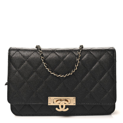 Chanel Caviar Quilted Golden Class Wallet On Chain WOC Black 1 of 11
