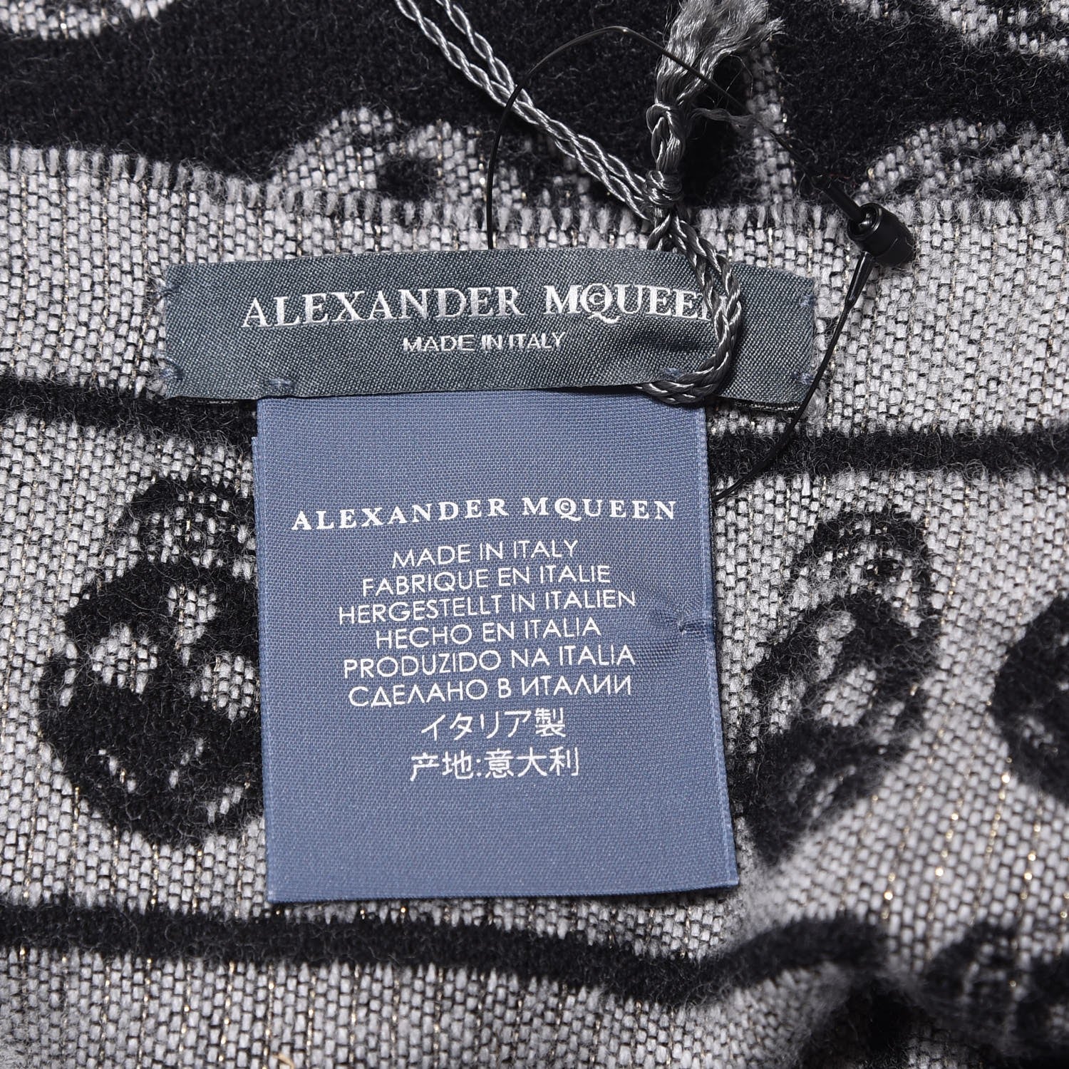 Alexander McQueen Wool Large Skull Scarf Black 4 of 4