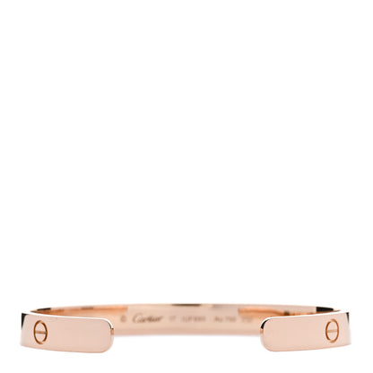 Cartier 18K Pink Gold LOVE Cuff Bracelet 17 2 of 3
