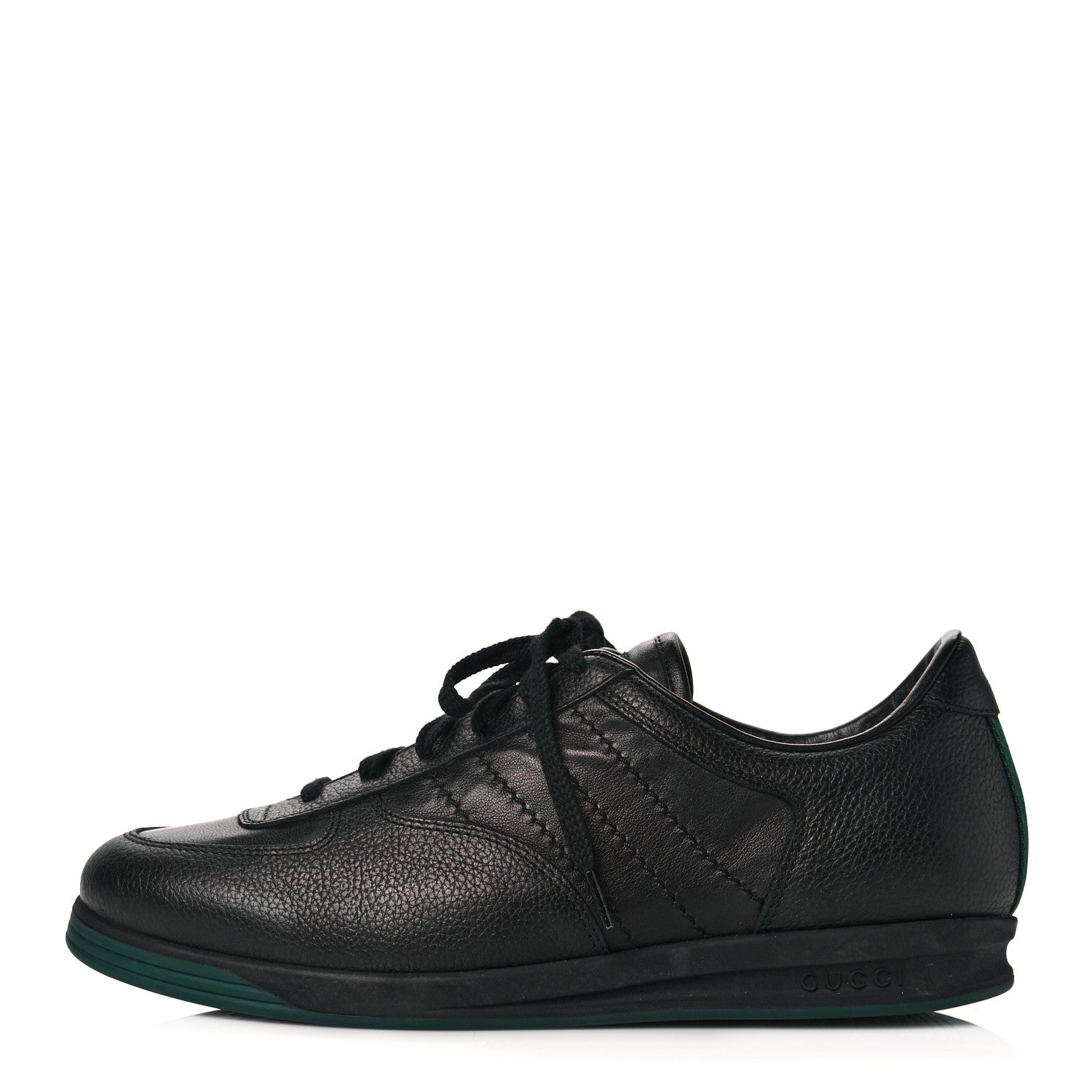 Gucci Calfskin Mens Low Top Sneakers 8.5 Black 1 of 9