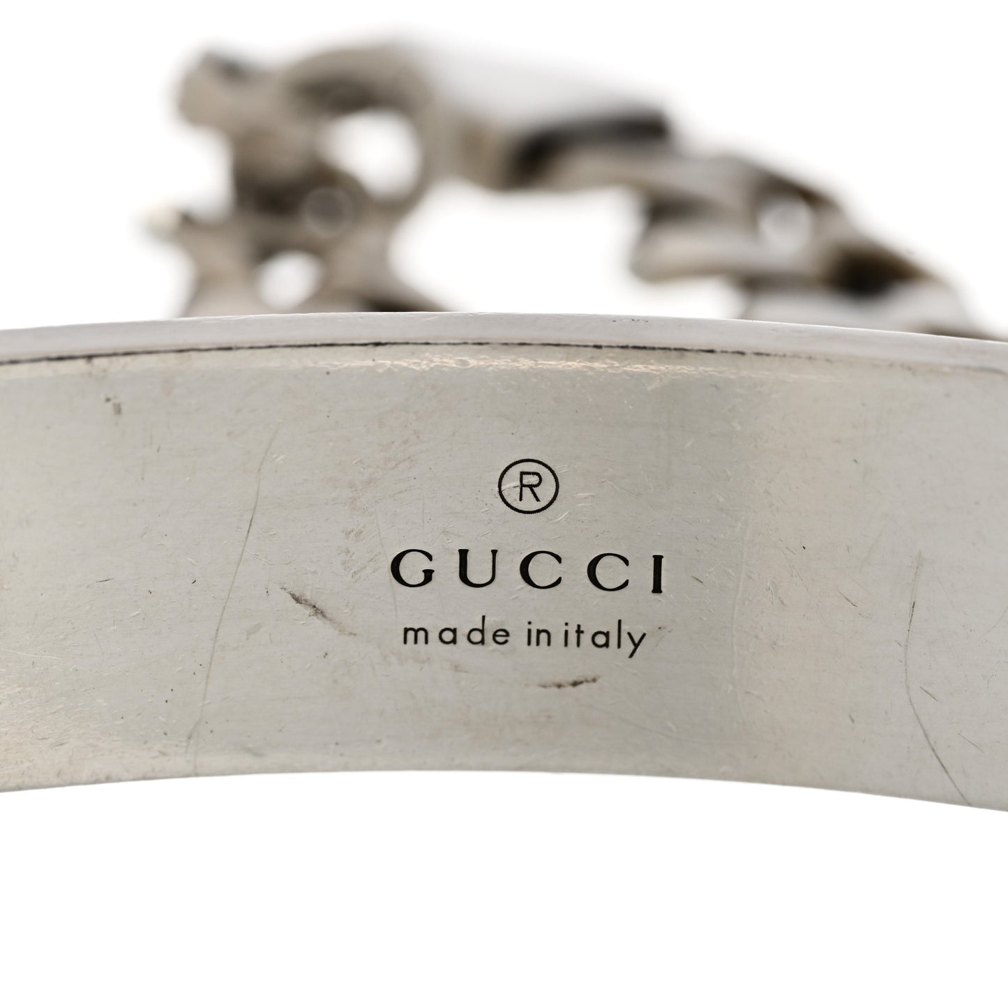 Sterling Silver GG Bee ID Chain Bracelet