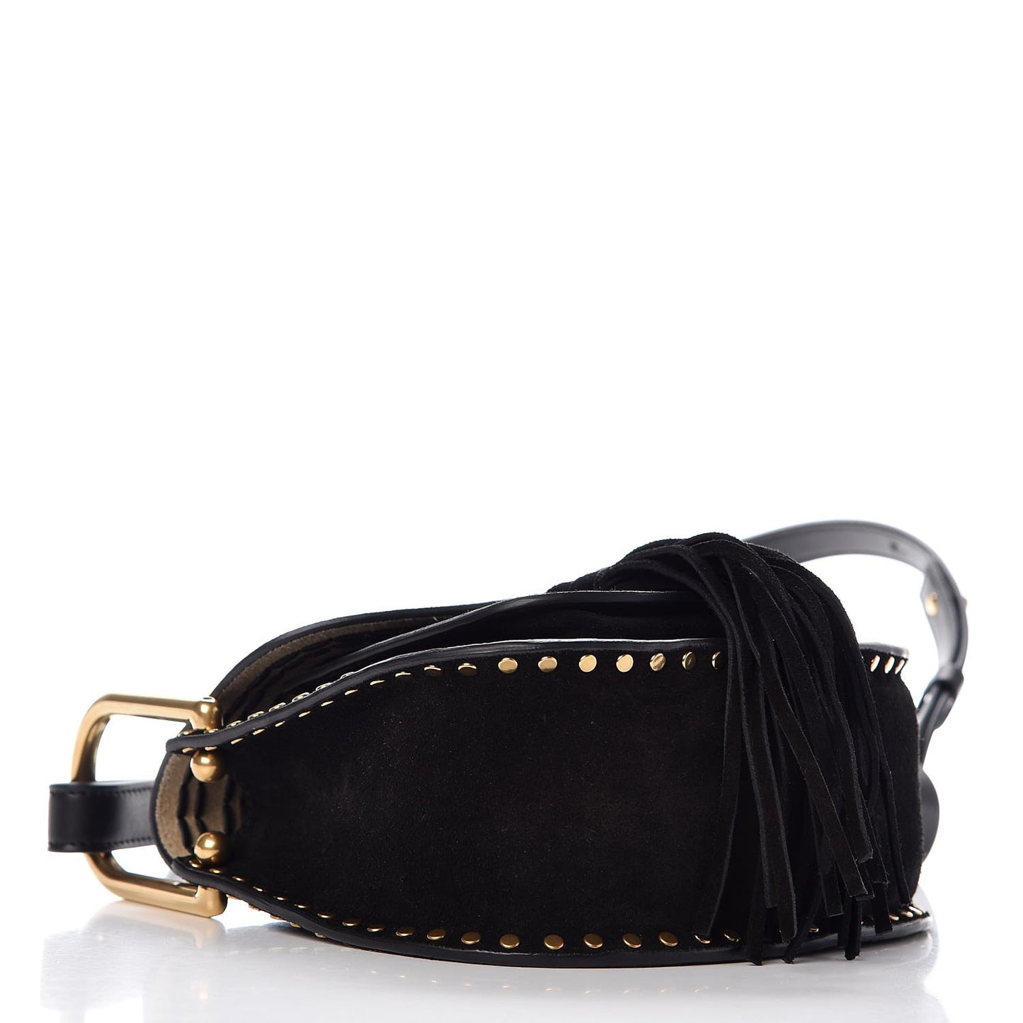 Suede Calfskin Braided SMini Hudson Shoulder Bag Black