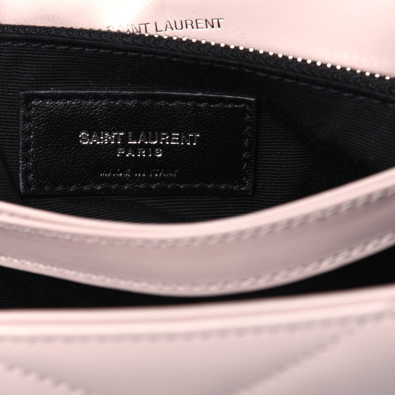 Saint Laurent Calfskin Y Quilted Monogram Toy Loulou Crossbody Bag Marble Pink 7 of 14