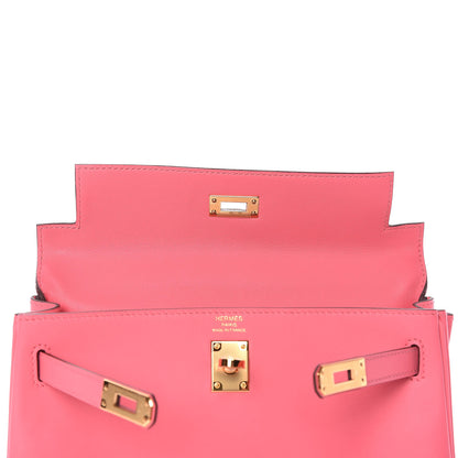 Hermes Swift Kelly Retourne 25 Rose Lipstick 29 of 37