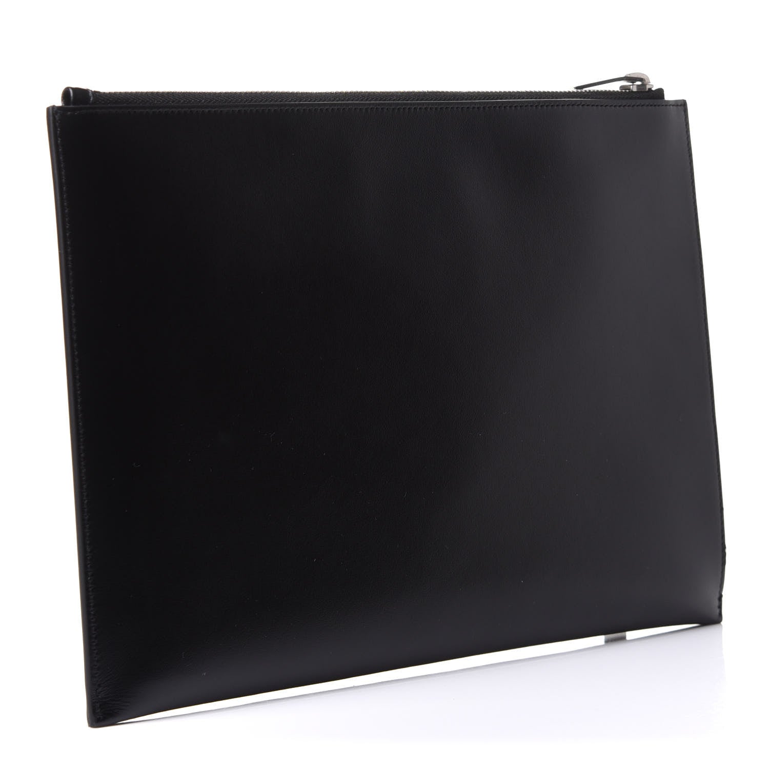 Saint Laurent Calfskin Logo Zipped Tablet Pouch Black 3 of 9