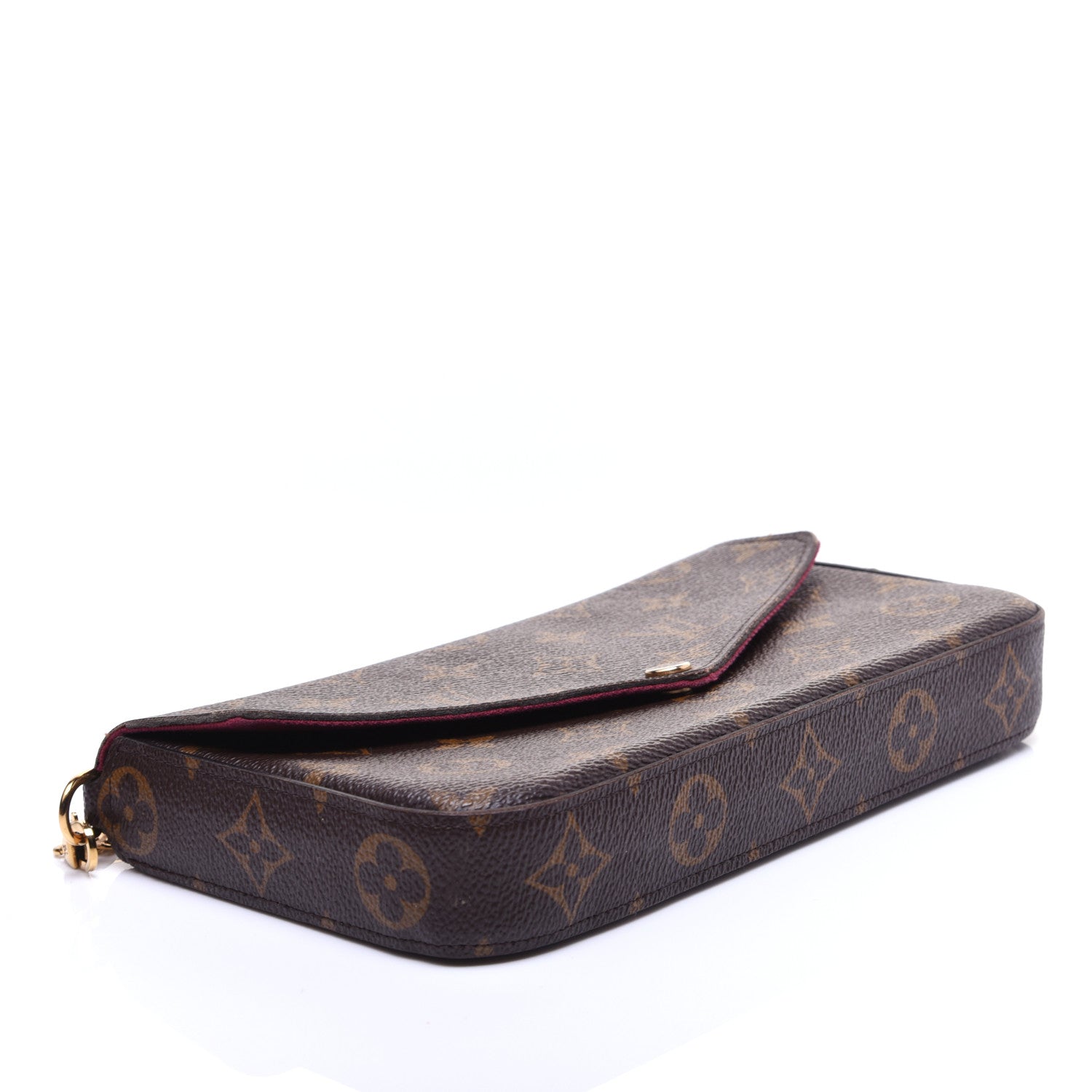 Louis Vuitton Monogram Pochette Felicie Chain Wallet Fuchsia 4 of 25