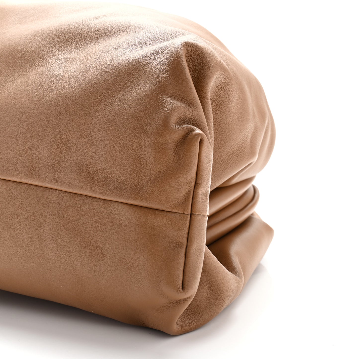 Smooth Butter Calf The Pouch Oversized Clutch Cammello