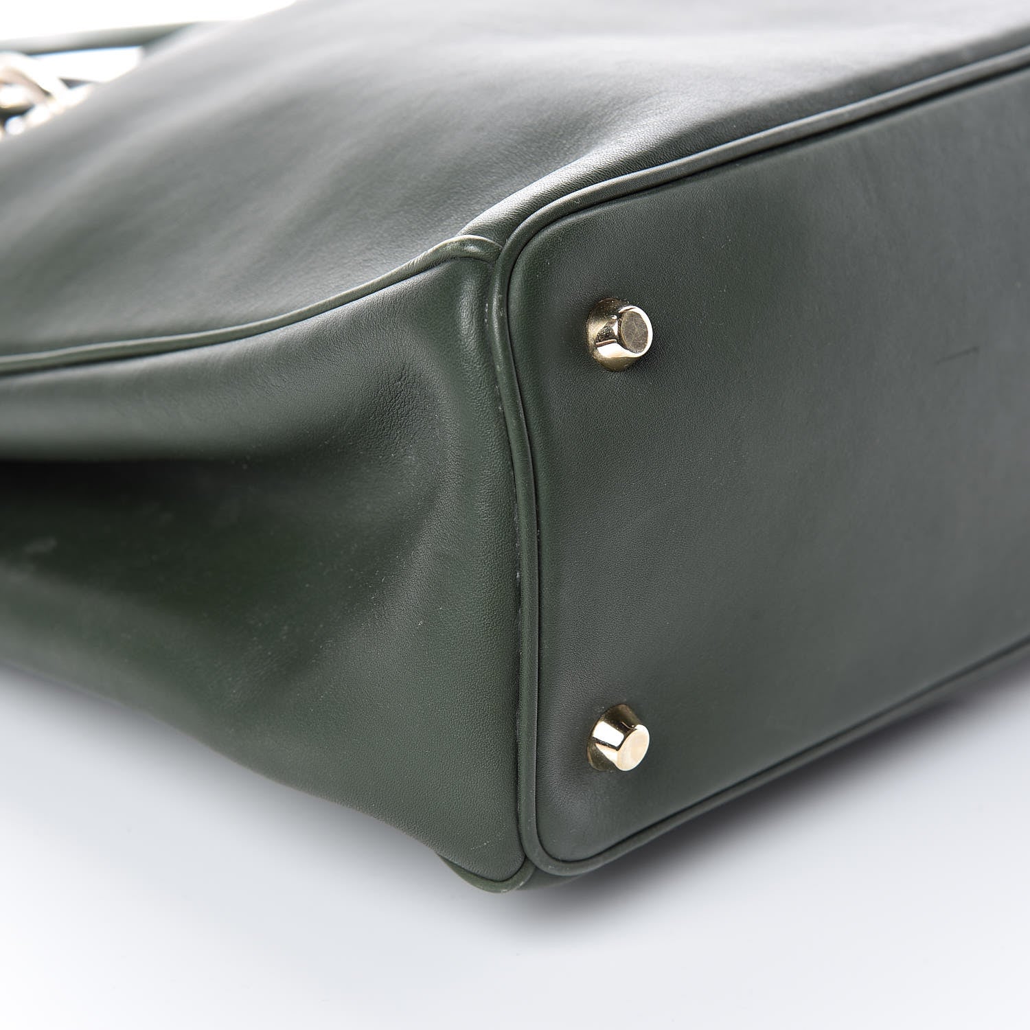 Christian Dior Calfskin Large Diorissimo Tote Dark Green 5 of 14