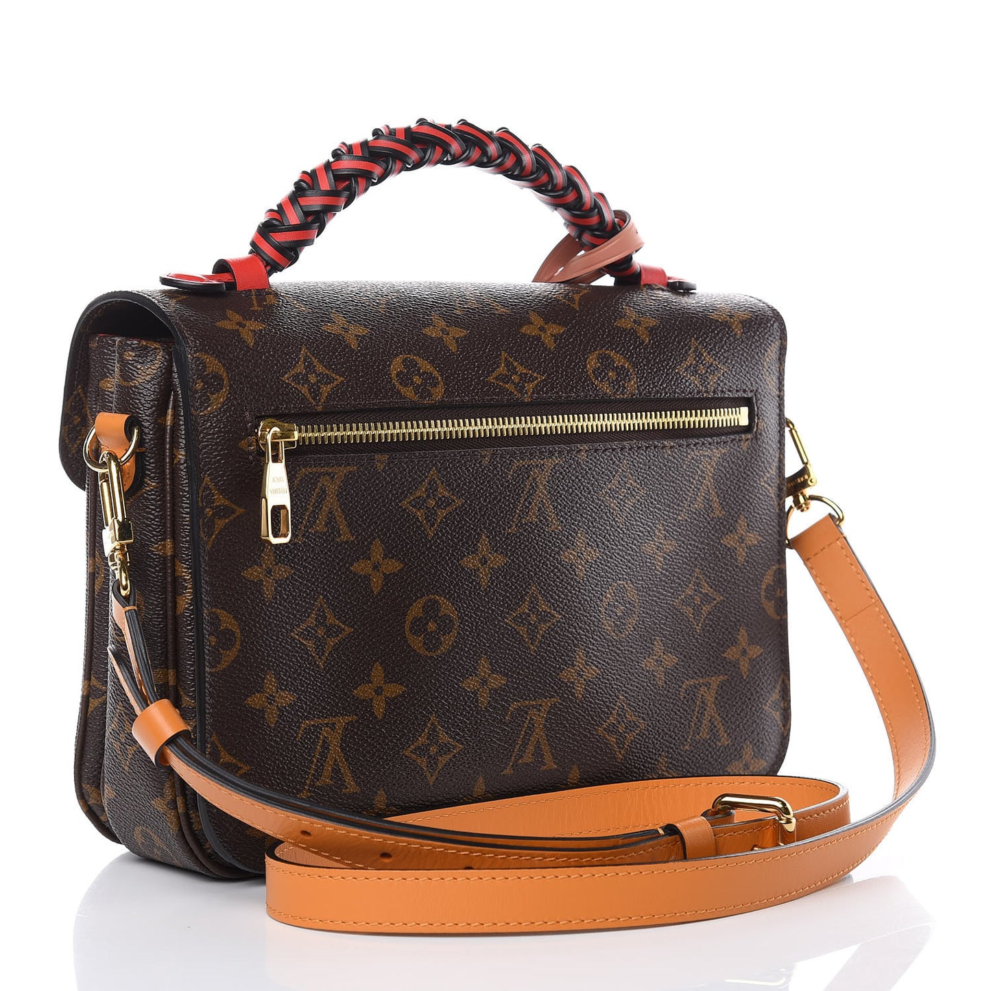 Monogram Braided Pochette Metis Coquelicot