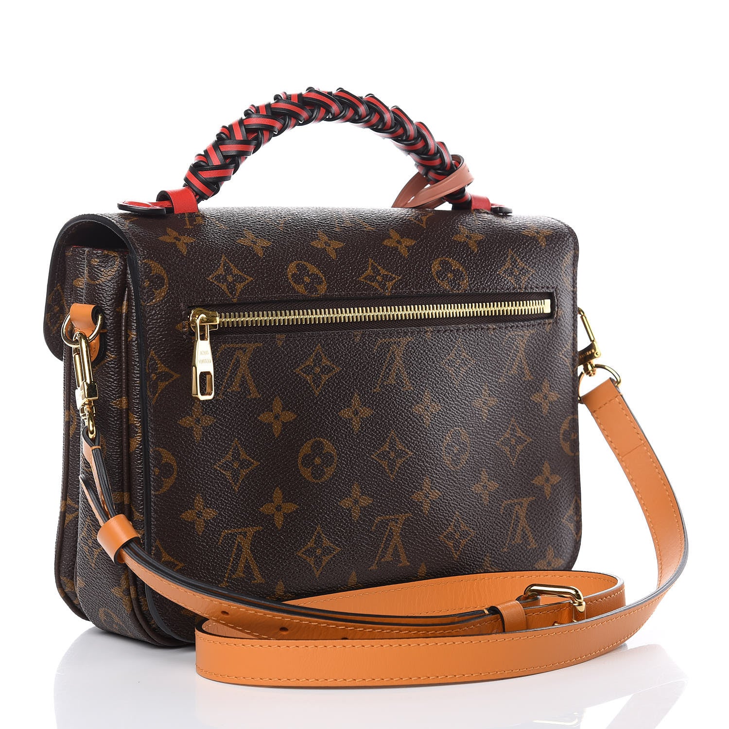 Louis Vuitton Monogram Braided Pochette Metis Coquelicot 3 of 9