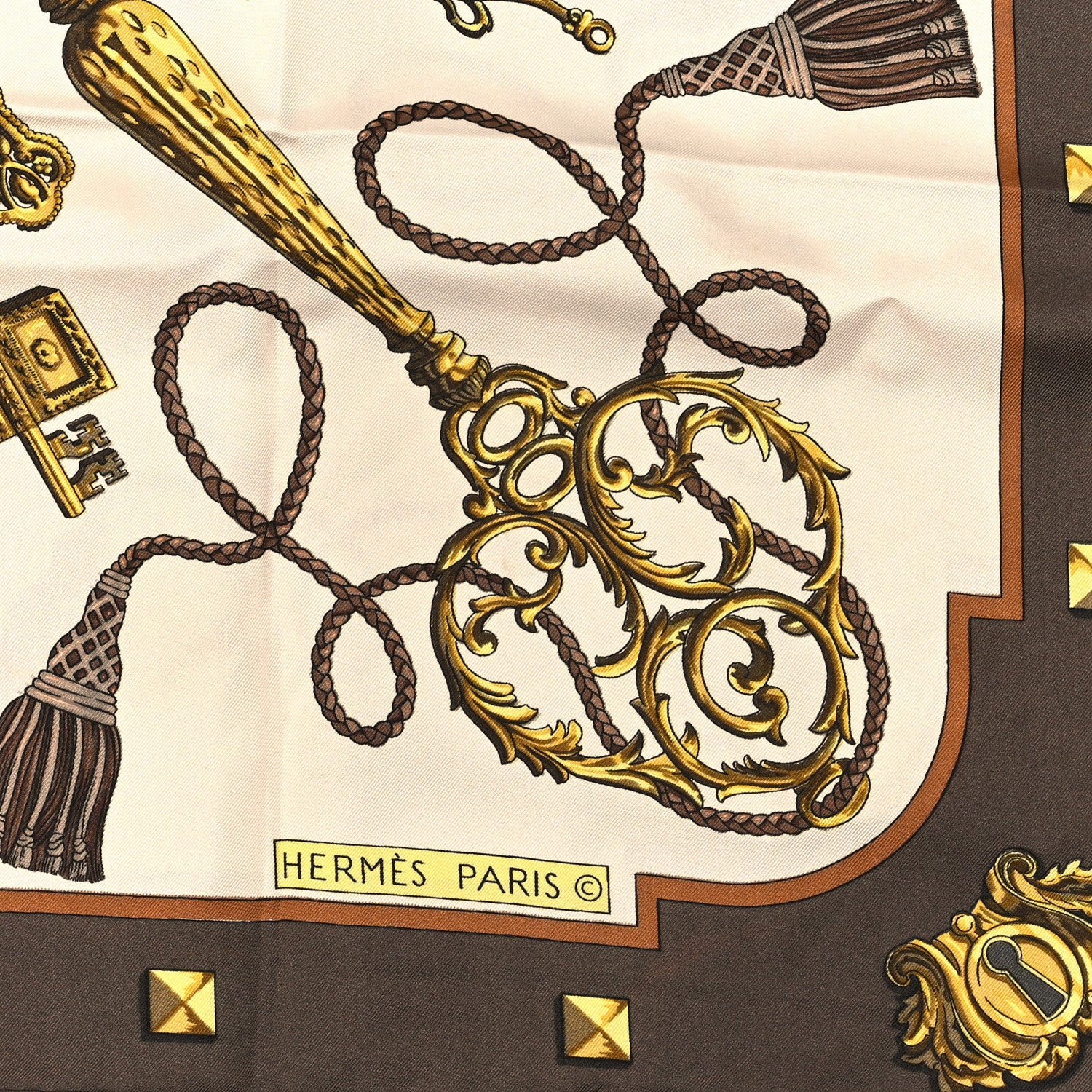Hermes Silk Les Cles Scarf 90 2 of 3