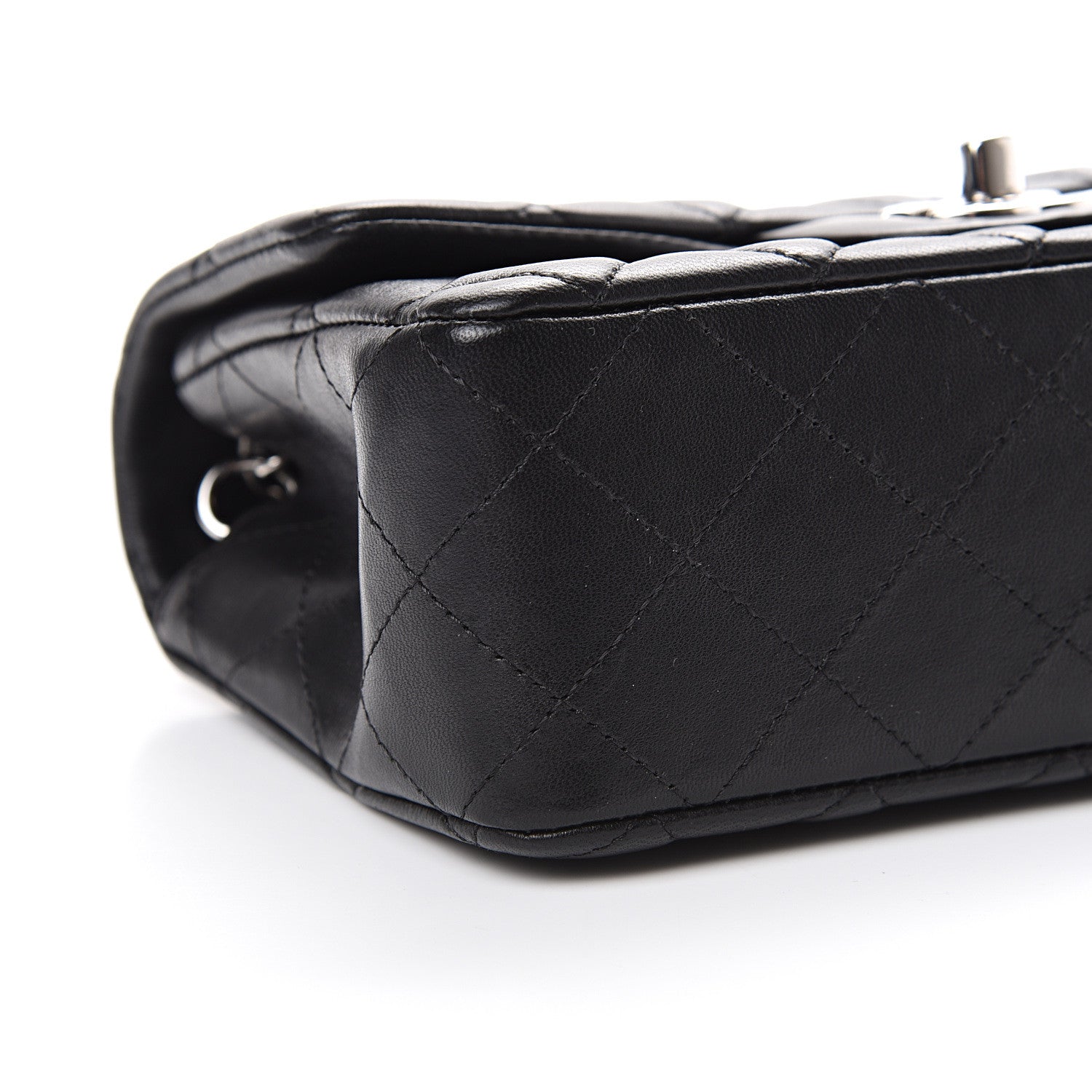 Chanel Lambskin Quilted Mini Rectangular Flap Black 9 of 12
