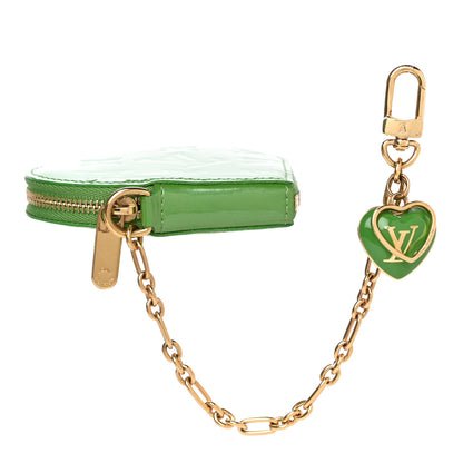 Louis Vuitton Vernis Heart Coin Purse Vert Tonic 10 of 11
