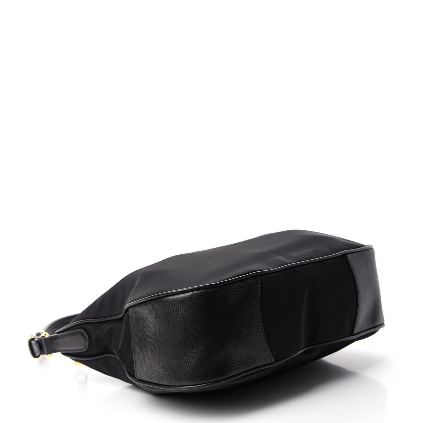 Tessuto Nylon Saffiano Hobo Black