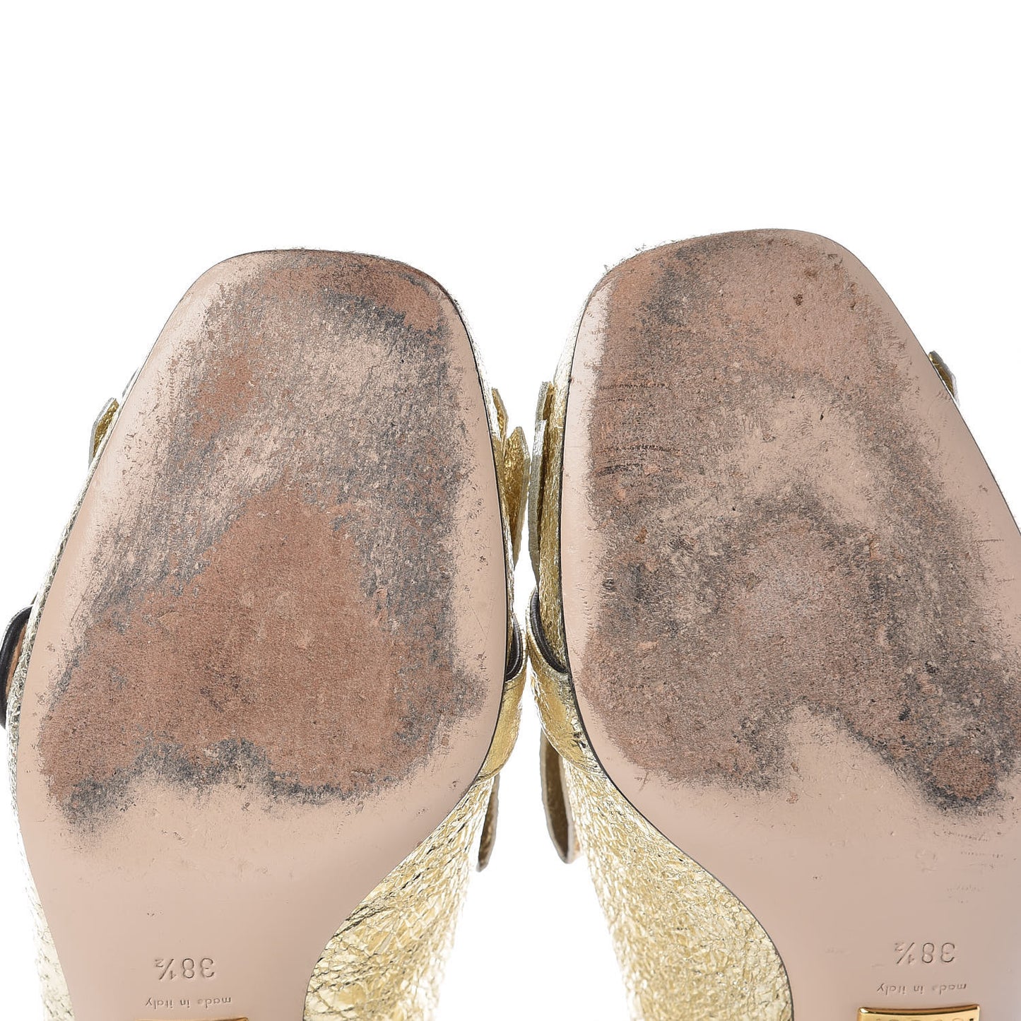 Galassia GG Marmont Fringe 50mm Loafer Pumps 38.5 Platino
