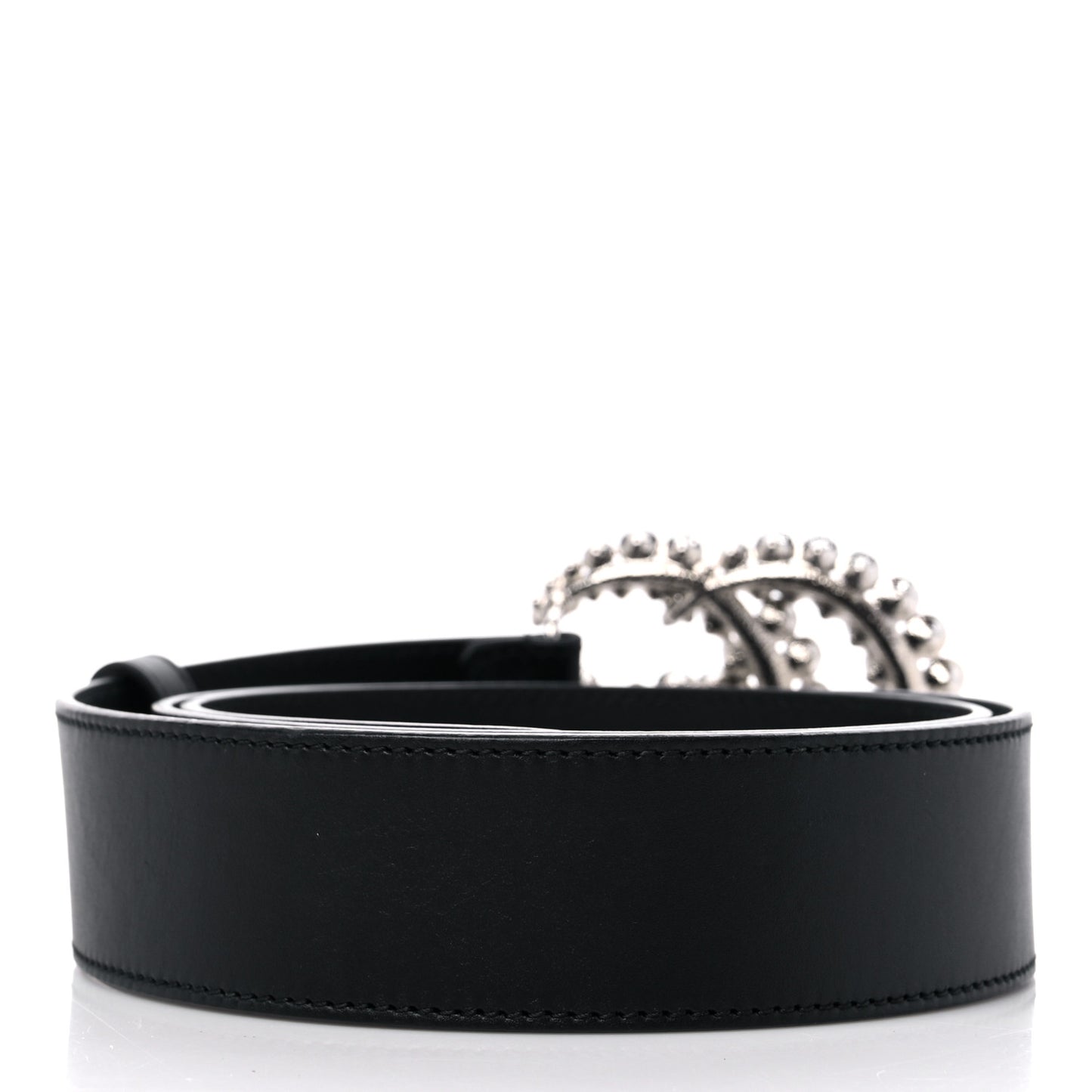 Calfskin Crystal Double G 40mm Belt 95 38 Black
