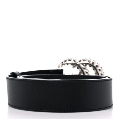Gucci Calfskin Crystal Double G 40mm Belt 95 38 Black 2 of 6