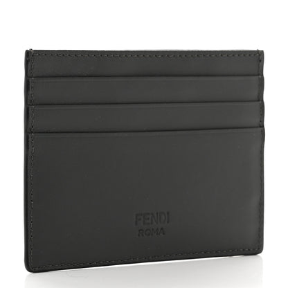 Fendi Vitello Century Monster Eyes Card Holder Asfalto 3 of 7