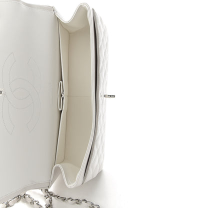 Chanel Caviar Quilted Jumbo Double Flap White 4 of 10