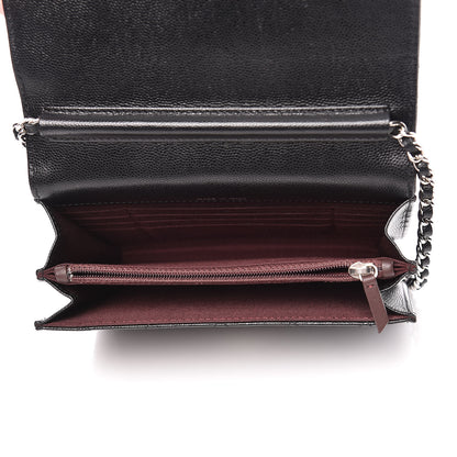 Chanel Caviar Quilted Square Wallet On Chain WOC Black 5 of 11
