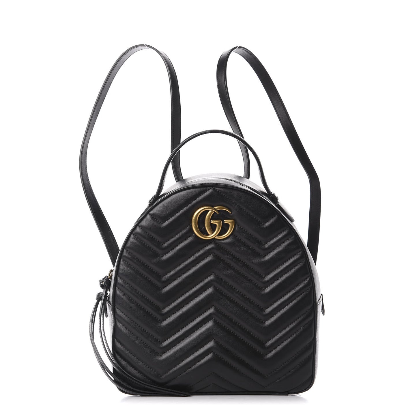 Calfskin Matelasse GG Marmont Dome Backpack Black
