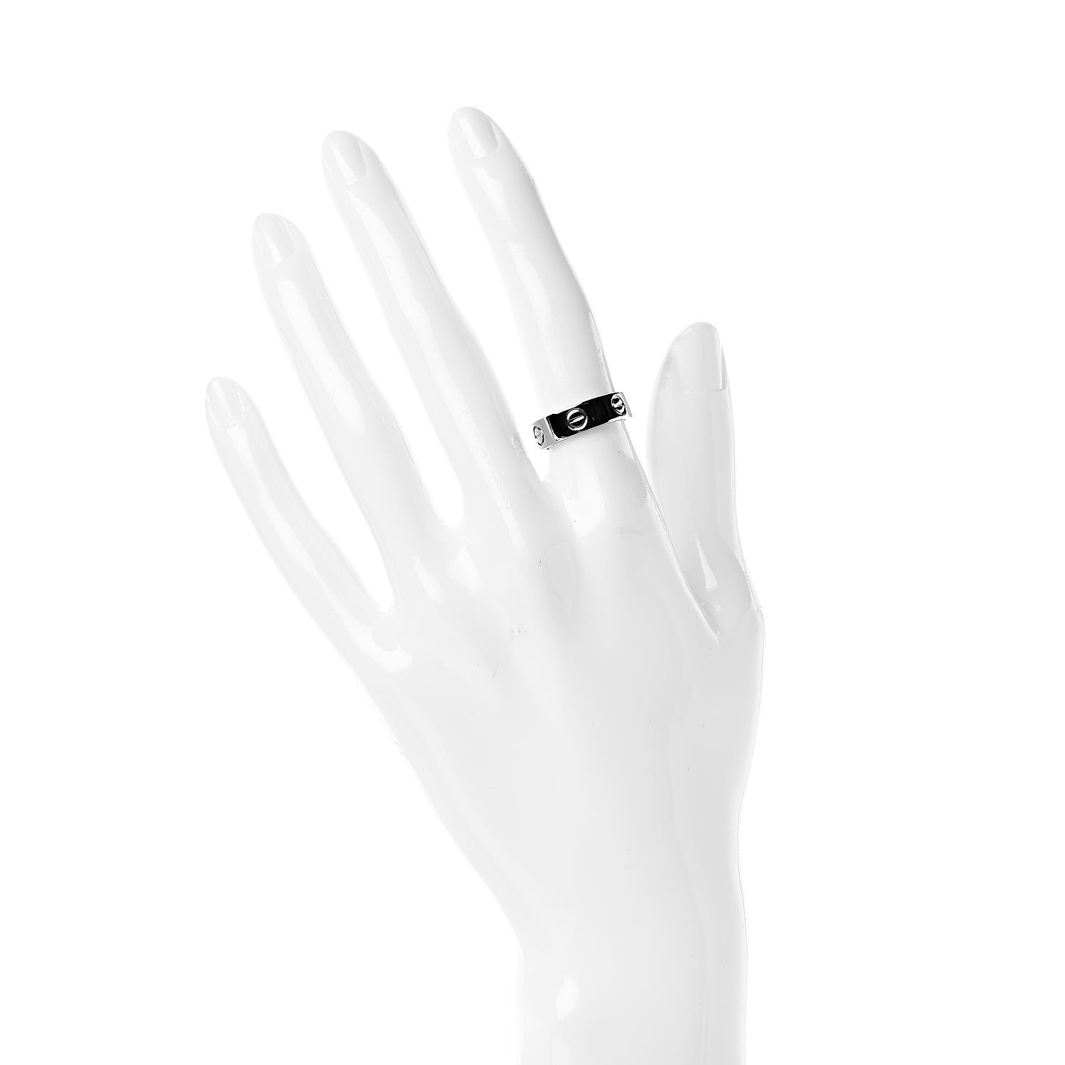 Cartier 18K White Gold 5.5mm LOVE Ring 50 5.25 2 of 4