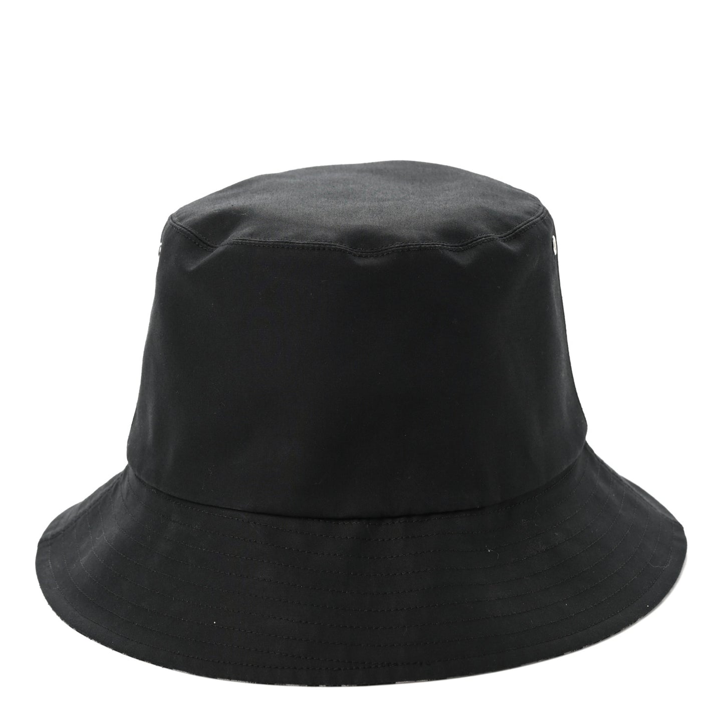 Polyester Cotton Oblique Reversible Teddy-D Brim Bucket Hat 56 Black
