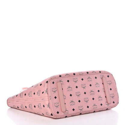 MCM Visetos Medium Anya Shopper Tote Light Pink 6 of 11