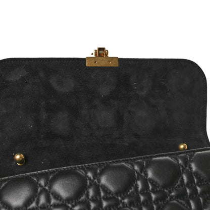 Christian Dior Lambskin Cannage Large Dioraddict Flap Bag Black 10 of 10