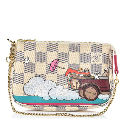 Louis Vuitton Damier Azur 2015 Christmas Animation Mini Pochette Accessories 1 of 8
