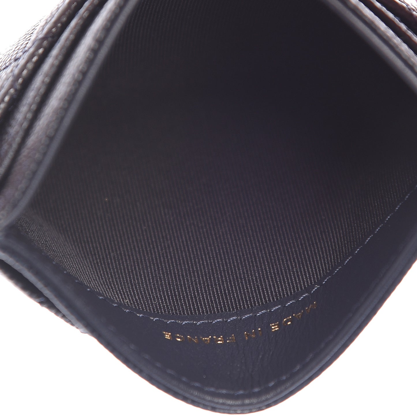 Caviar Quilted Card Holder Navy